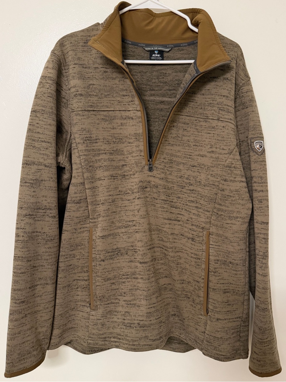 Men's Kuhl Tan Quarter-Zip Sweater Pullover